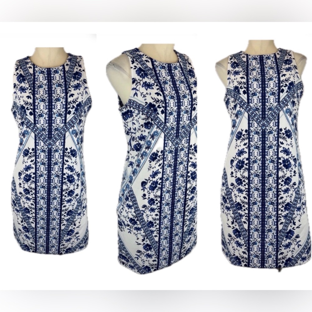 Banana Republic Pretty Summer Vibrant Form fitting Pretty Floral  Print Dress.